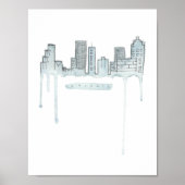 Atlanta Skyline Print Poster (Vorne)
