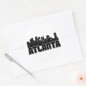 Atlanta Skyline Runder Aufkleber (Umschlag)