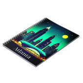 Atlanta Skyline unter einem Sternenhimmel Notizblock (Linke Seite)