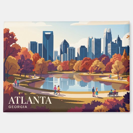 Atlanta Skyline USA Magnet (Vorderseite)