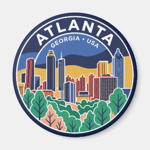 Atlanta Skyline USA Magnet