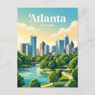 Atlanta Skyline USA Postkarte
