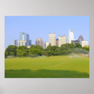 Atlanta Skyline von Piedmont Park Poster