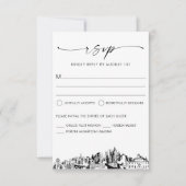 Atlanta Skyline Wedding RSVP Response Card (Vorderseite)