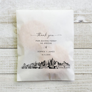 Atlanta Skyline Wedding Vielen Dank für Ihr Intere Geschenktütchen