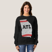 Atlanta Software Map Atlanta Softball Mama Vater Sweatshirt (Vorne ganz)