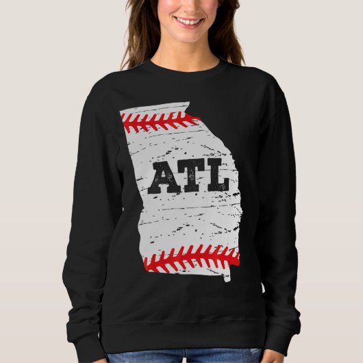 Atlanta Software Map Atlanta Softball Mama Vater Sweatshirt (Vorderseite)