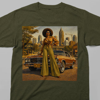 Atlanta Soul 70er Retro Schwarze Frau Vintage T-Shirt