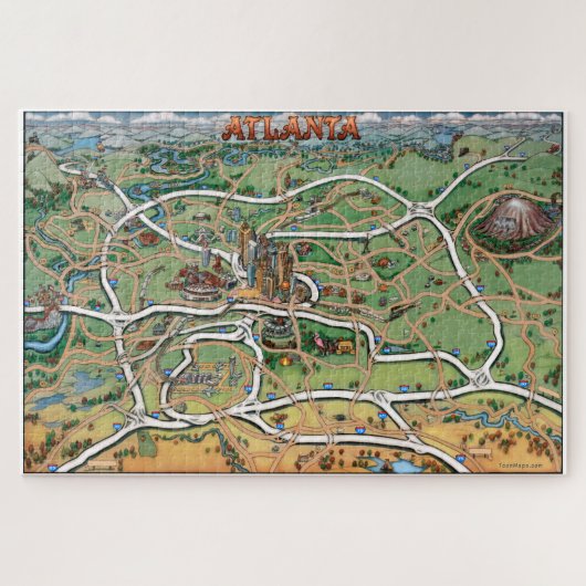 Atlanta-Spaß-Karte Puzzle (Horizontal)