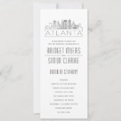 Atlanta stilisierte Skyline | Hochzeitsprogramm Einladung (Vorderseite)