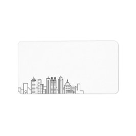 Atlanta Stylized Skyline | Blindkennzeichnung Adressaufkleber