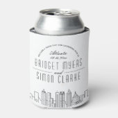 Atlanta Stylized Skyline | Wedding Can Cooler Dosenkühler (Kanne Vorderseite)