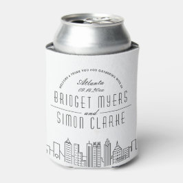 Atlanta Stylized Skyline | Wedding Can Cooler Dosenkühler