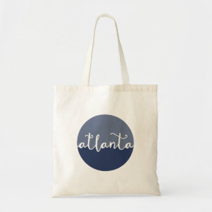 Atlanta-Tasche Blau der handgeschriebenen Marine Tragetasche