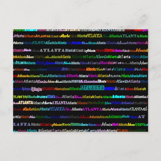 Atlanta Text Design I Postkarte (Vorderseite)
