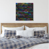 Atlanta Text Design I Wrapped Canvas Leinwanddruck (Insitu (Schlafzimmer))