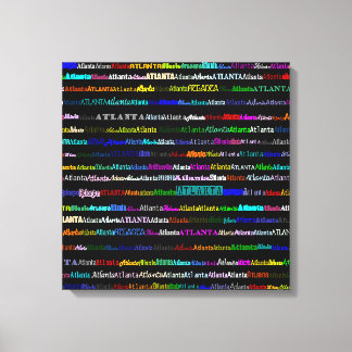 Atlanta Text Design I Wrapped Canvas Leinwanddruck
