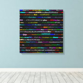 Atlanta Text Design I Wrapped Canvas Leinwanddruck (Insitu (Holzboden))