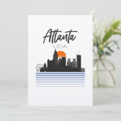 Atlanta, USA, Skyline Feiertagskarte (Stehend Vorderseite)