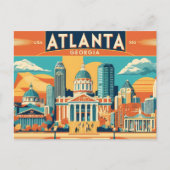 Atlanta Vibes A Retro Tribute to the Heart GRG Postkarte (Vorderseite)