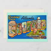 Atlanta Vintage Postkarte (Vorne/Hinten)