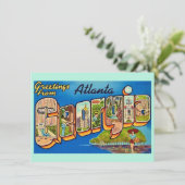 Atlanta Vintage Postkarte (Stehend Vorderseite)