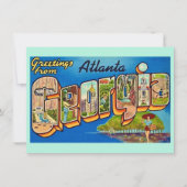 Atlanta Vintage Postkarte (Vorderseite)