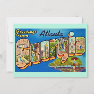 Atlanta Vintage Postkarte