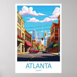 Atlanta Vintage-Reiseplakat Park Nationaler Ski Poster