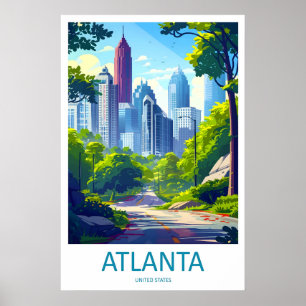 Atlanta Vintage-Reiseposter Ski Nationalpark Poster