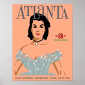 Atlanta, Vintages Bahnposter Poster (Vorne)