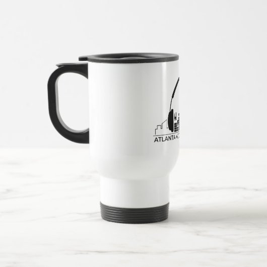 Atlanta Voiceover Studio Kaffee/Tee Tumble (weiß) Reisebecher (Links)