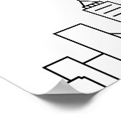 Atlanta Wedding | 12 Tabelle Seating Chart Poster (Ecke)