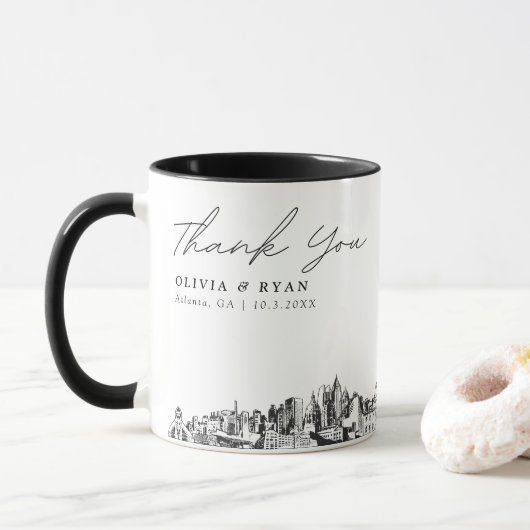 Atlanta Wedding Custom Personalisiert Coffee Tasse (Mit Donut)