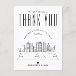Atlanta Wedding | Danke, dass du gekommen bist! Po Postkarte