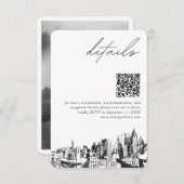 Atlanta Wedding Details QR Code Small Begleitkarte (Vorne/Hinten)