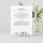 Atlanta Wedding | Gästedaten Einladung (Stehend Vorderseite)