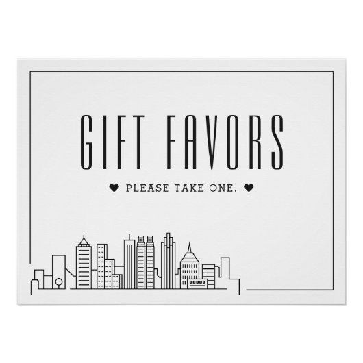 Atlanta Wedding | Ihr Text-Hochzeitplakat Poster (Vorderseite)