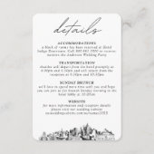 Atlanta Wedding kleine vertikale Details Begleitkarte (Vorderseite)