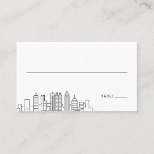 Atlanta Wedding Platzkarten vorne und hinten