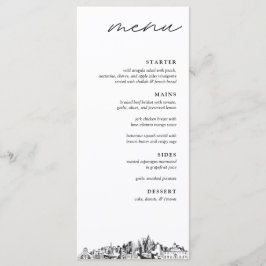 Atlanta Wedding Reception Dinner Menu Menükarte