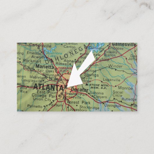 Atlanta Wir haben die neue Adresskarte verschoben Begleitkarte (Vorderseite)