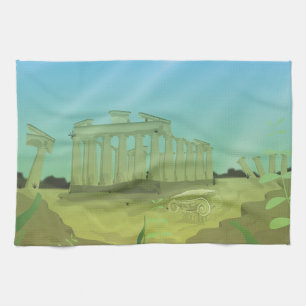 Atlantas Cartoon-Landschaft Handtuch
