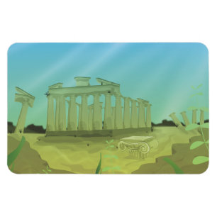 Atlantas Cartoon-Landschaft Magnet