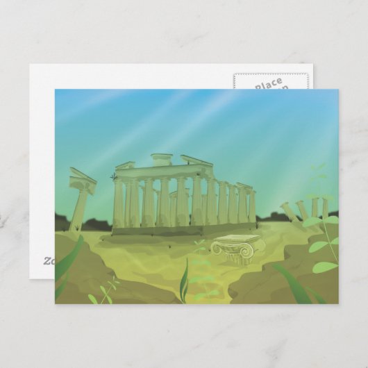 Atlantas Postkarte (Vorne/Hinten)