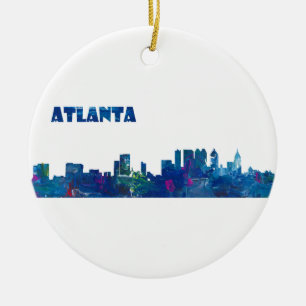 Atlantaskyline-Silhouette Keramikornament