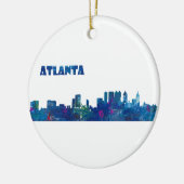 Atlantaskyline-Silhouette Keramikornament (Links)