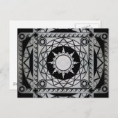 Atlantean Crafts Silver on Black Postkarte (Vorne/Hinten)