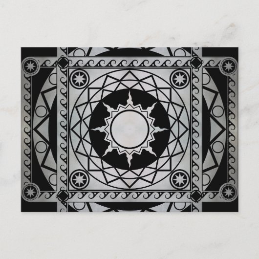 Atlantean Crafts Silver on Black Postkarte (Vorderseite)