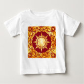 Atlantean Gold auf Rot Baby T-shirt (Vorderseite)
